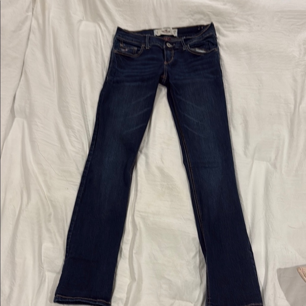 Hollister Women's Deep Blue Boot Cut Jeans